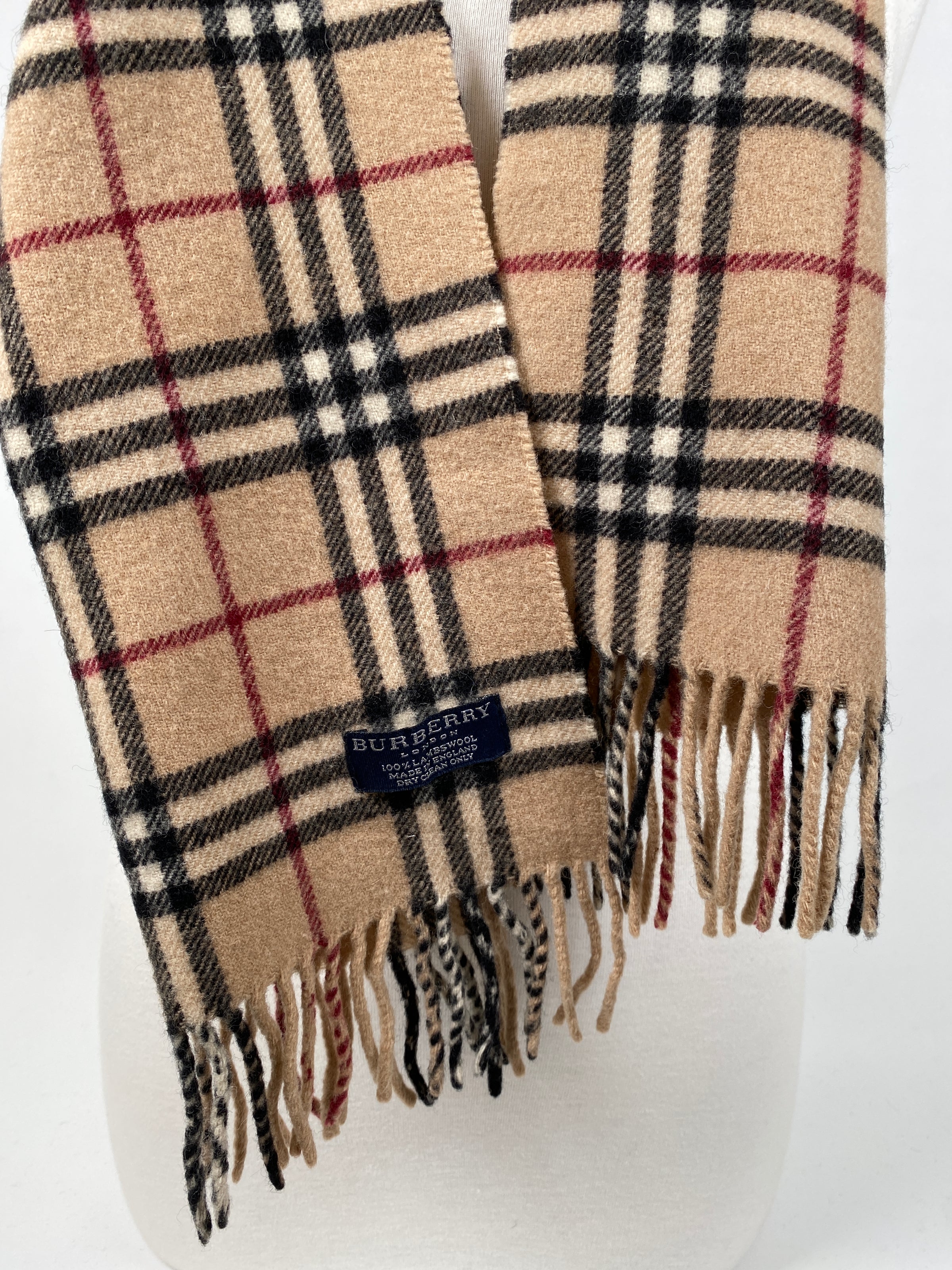 burberry tan plaid scarf