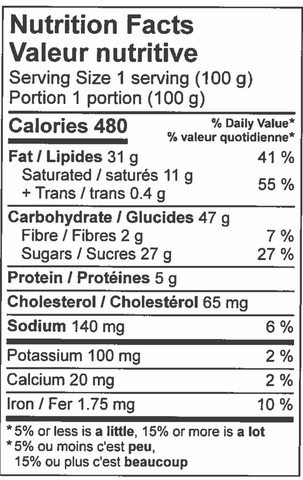 Pecan Pie nutrition info