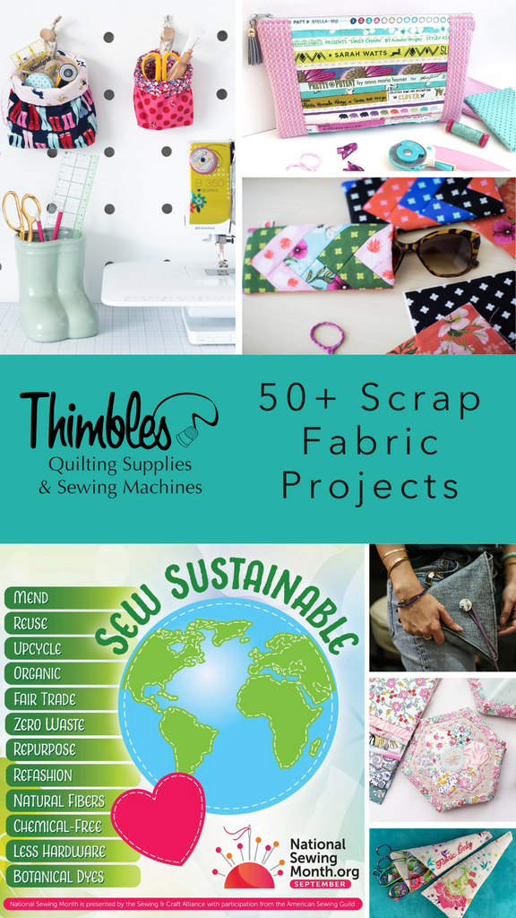 pinterest image of scrap fabric projects