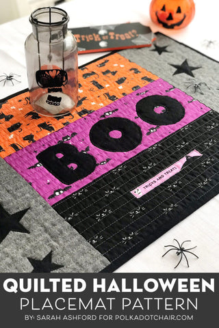 quilted halloween placemats