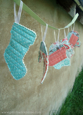 Quilt As You Go Scrappy Ornaments by Patchwork Posse 