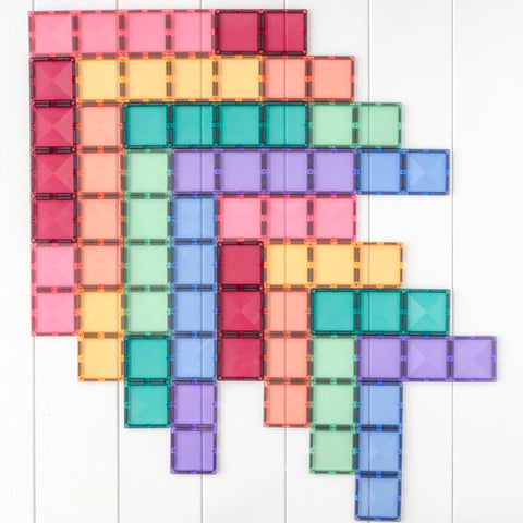 Connetix pastel rectangle magnetic tiles
