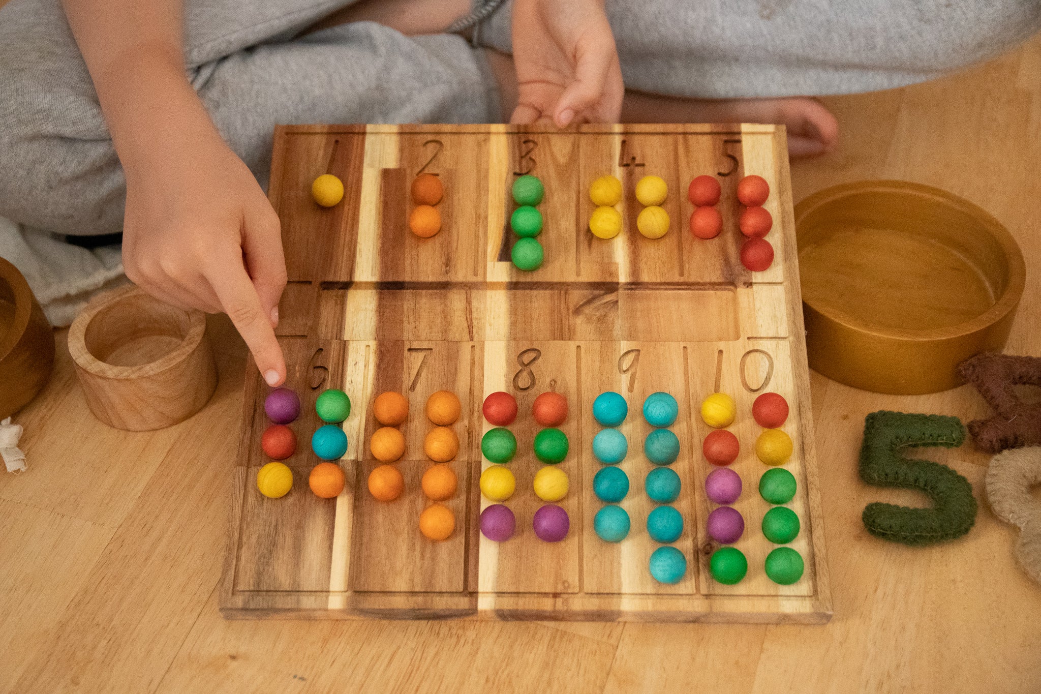 wooden counting