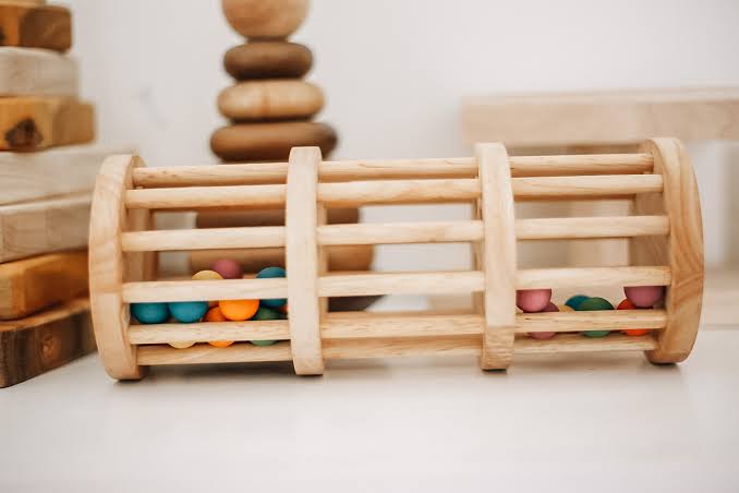 wooden rainmaker toy