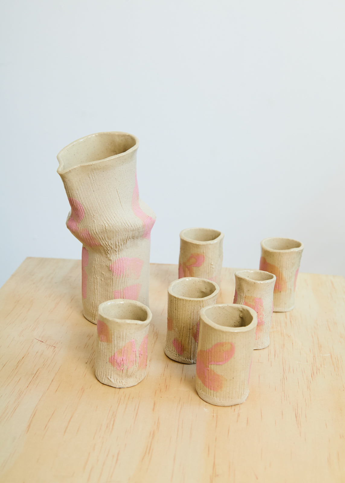 Sake Set- Natural Pink