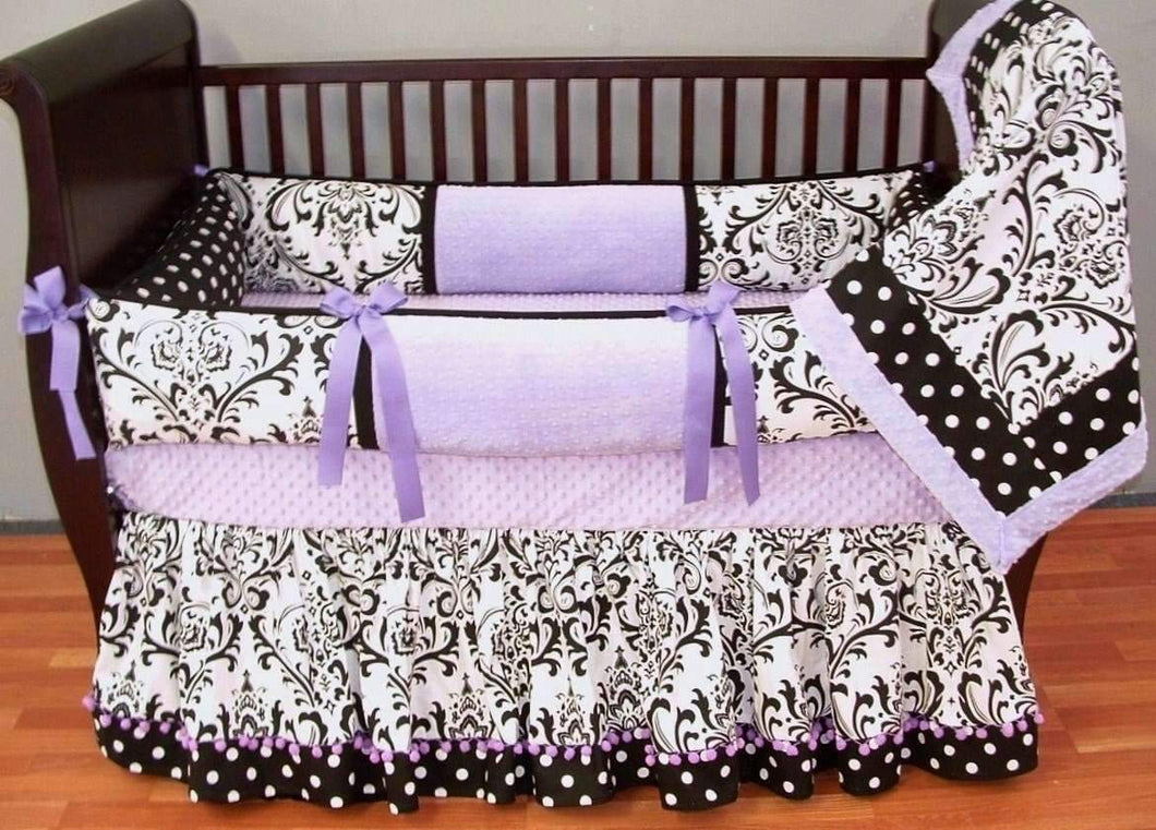 lavender crib bedding