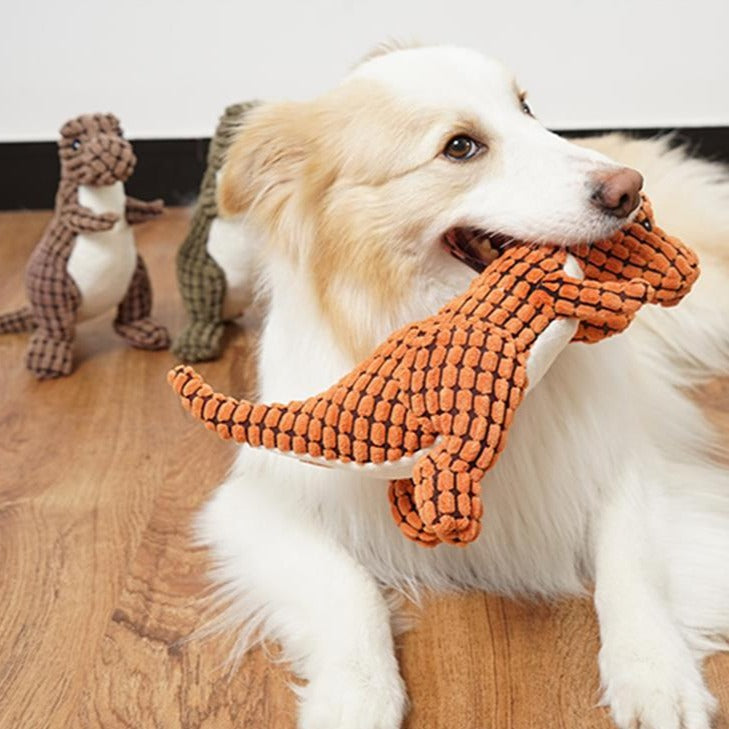 dinosaur squeaky dog toy