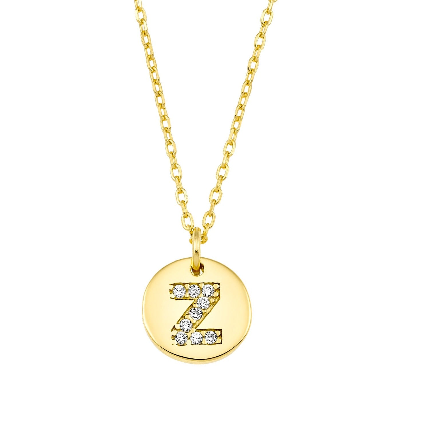 Magna | H Letter Necklace | White CZ | 18K Gold Plated 925 Silver