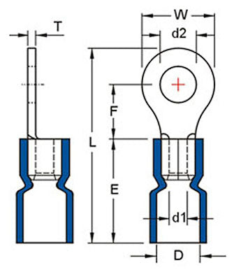 Halfords Ring Connectors 5 Amp Insulated 4mm (ELEC205)