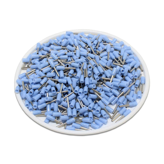 24 AWG (6mm Pin) Insulated Ferrules - Light Blue — Ferrules Direct