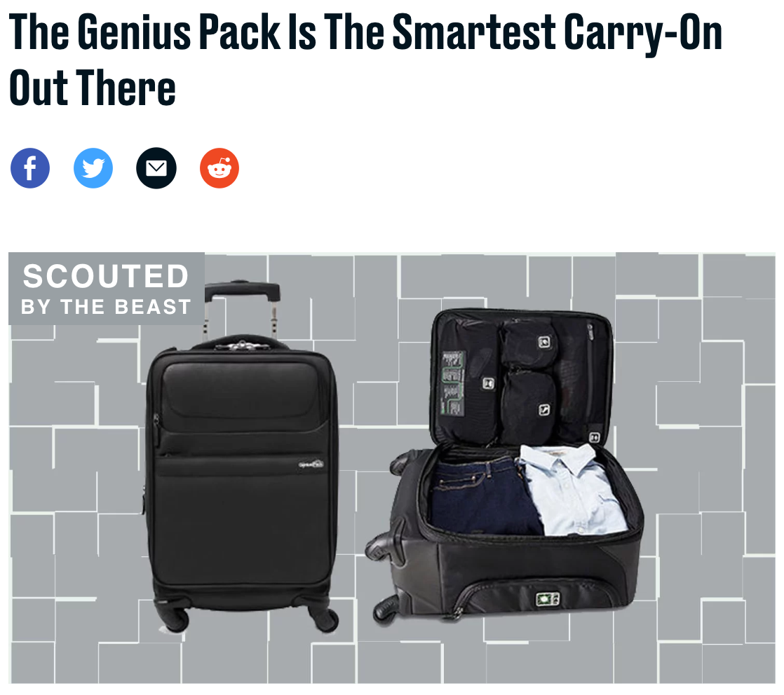 The Genius Pack Is The Smartest Carry On Out There: Daily Beast