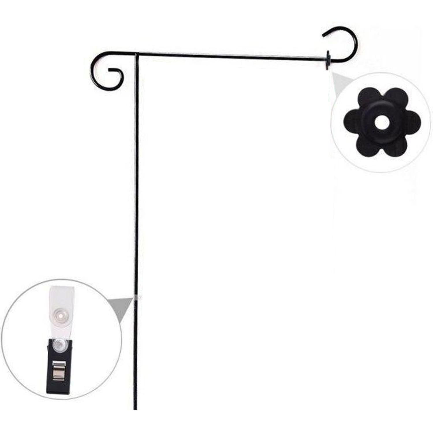 Powder Coated Wrought Iron Garden Flag Stand Garden Flag Holder