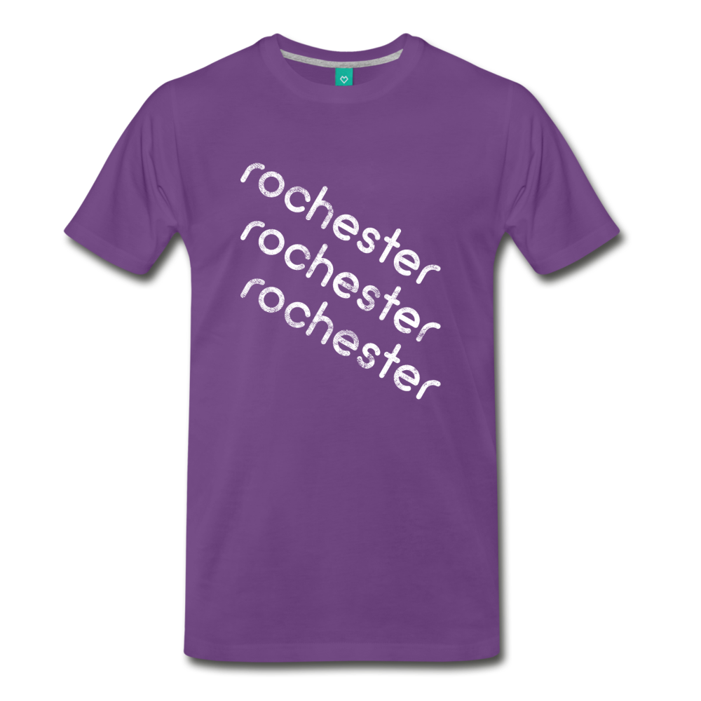 on a premium unisex T-shirt - purple