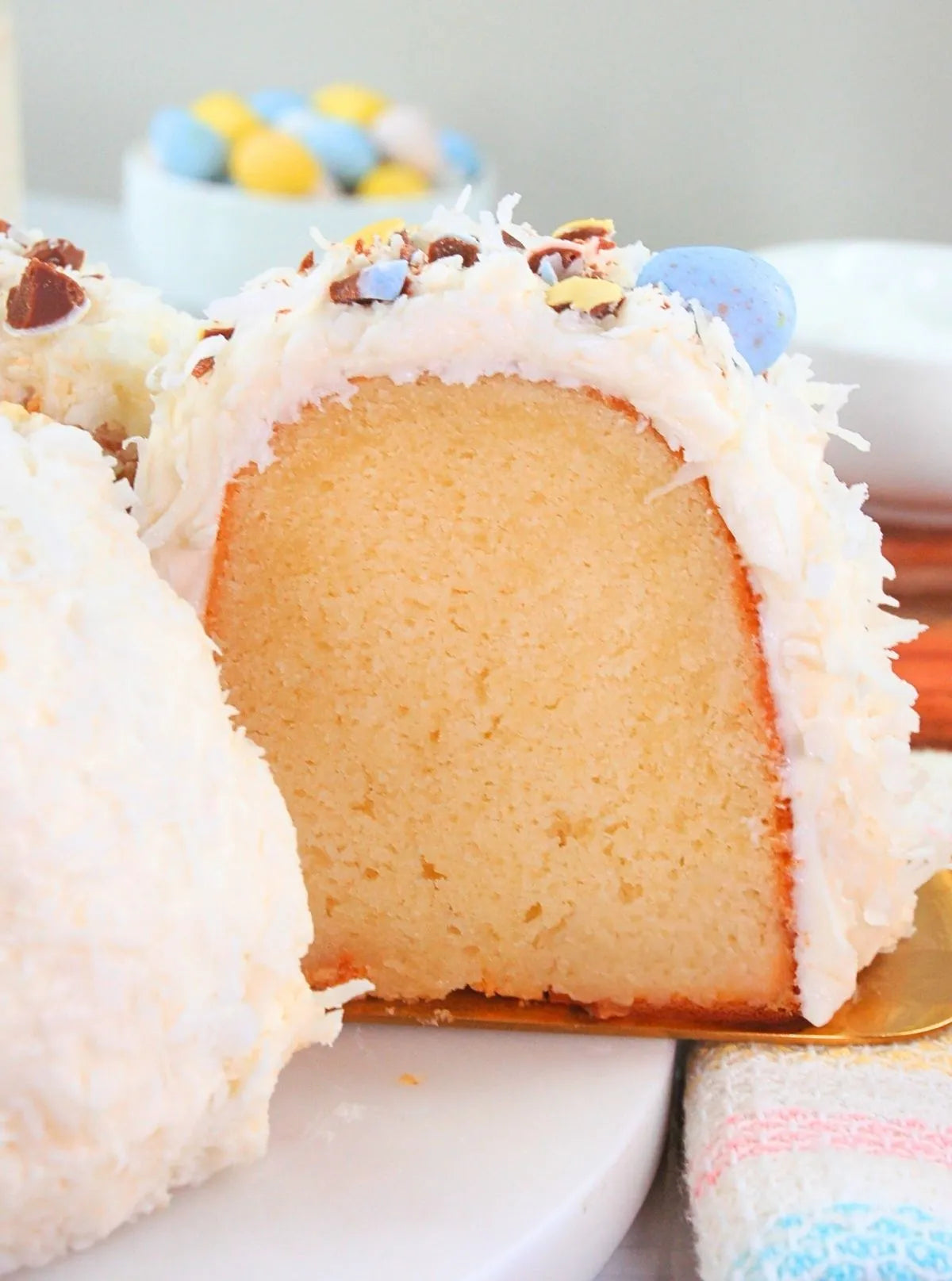 Coconut Bundt Cake Slice