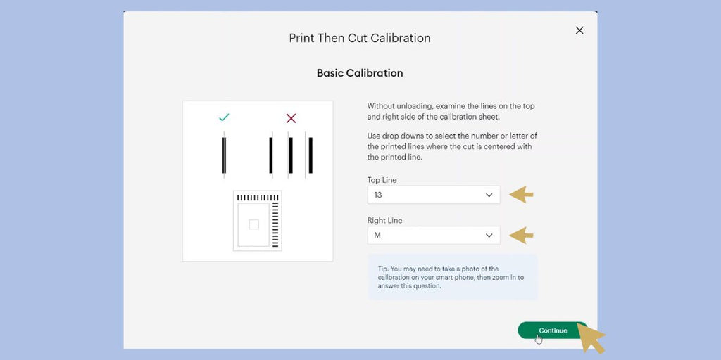 Cricut Print then Cut calibration blog post by Hayes Paper Co