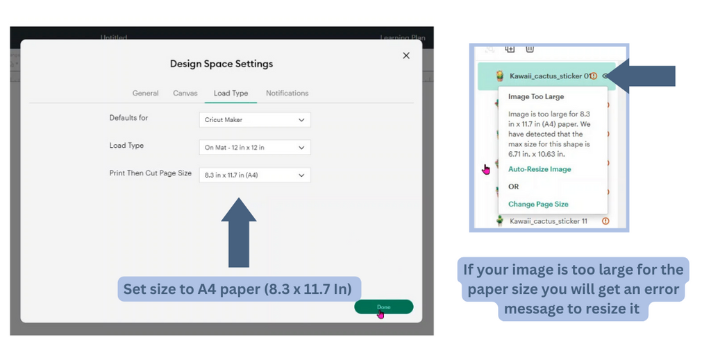 Choose the correct paper size when selecting A4 paper size
