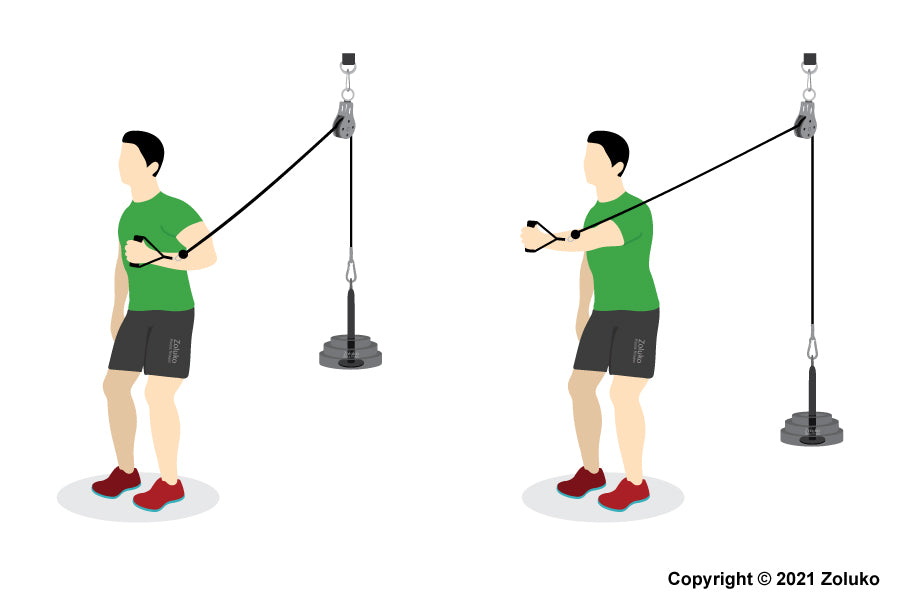 Cable Chest Press - Fitness Oefening - Executie / Uitvoering