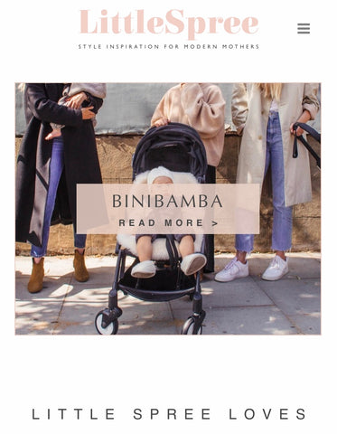 BINIBAMBA featured on little spree blog with a lovely write up about the new baby brand and our sheepskin buggy liners for babies