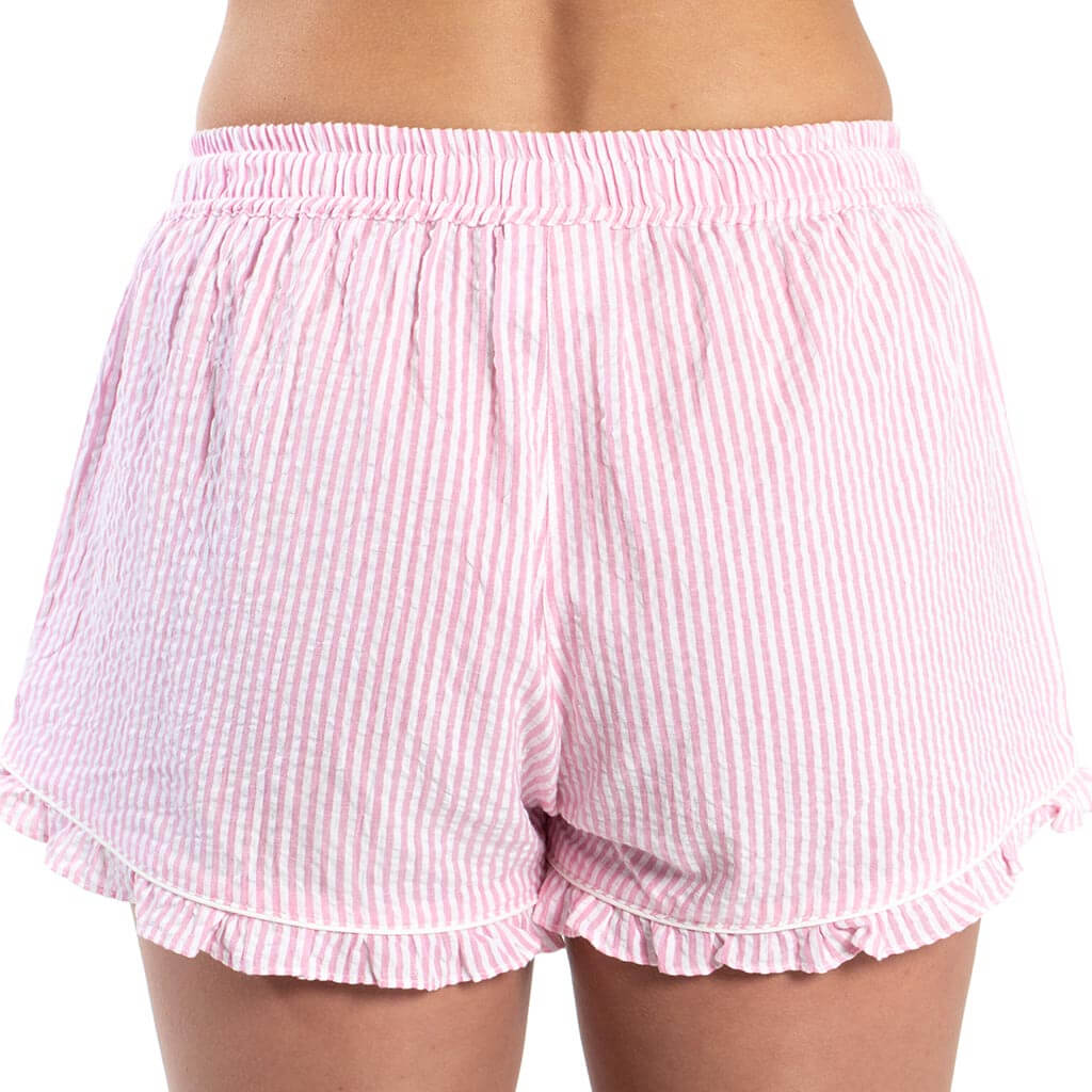 pink seersucker shorts
