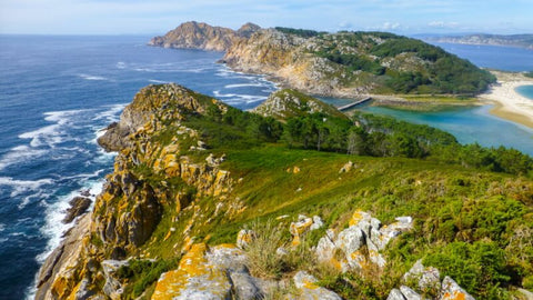 Cies Islands. Natural paradise in Galicia. Spain,