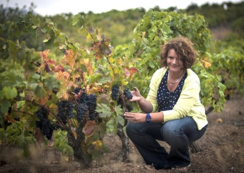 Katie Jones in her vineyard