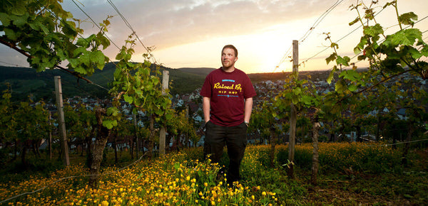 Moritz Haidle from Weingut Karl Haidle in his vineyards
