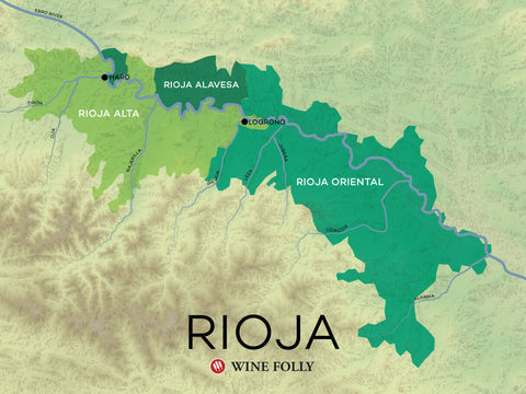 Map of the Rioja Wine Region