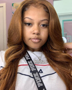 Hello Sunshine Brazilian Remy Lace Front Wig Straight Honey Blonde