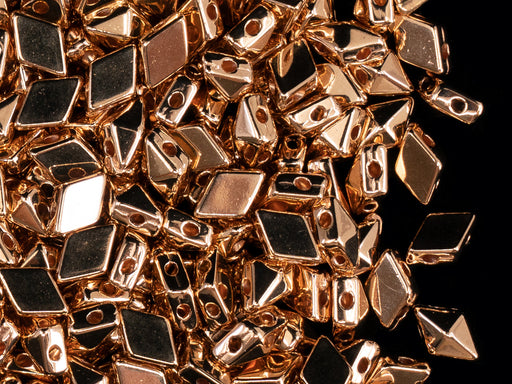 10 pcs Diamonduo™ Perlen 5x8 mm, 2-Loch , Rosengold beschichtet, Metall (Diamonduo™ Beads)