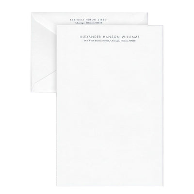 US Letter Sheets - Custom Engraved on White Archival Stock