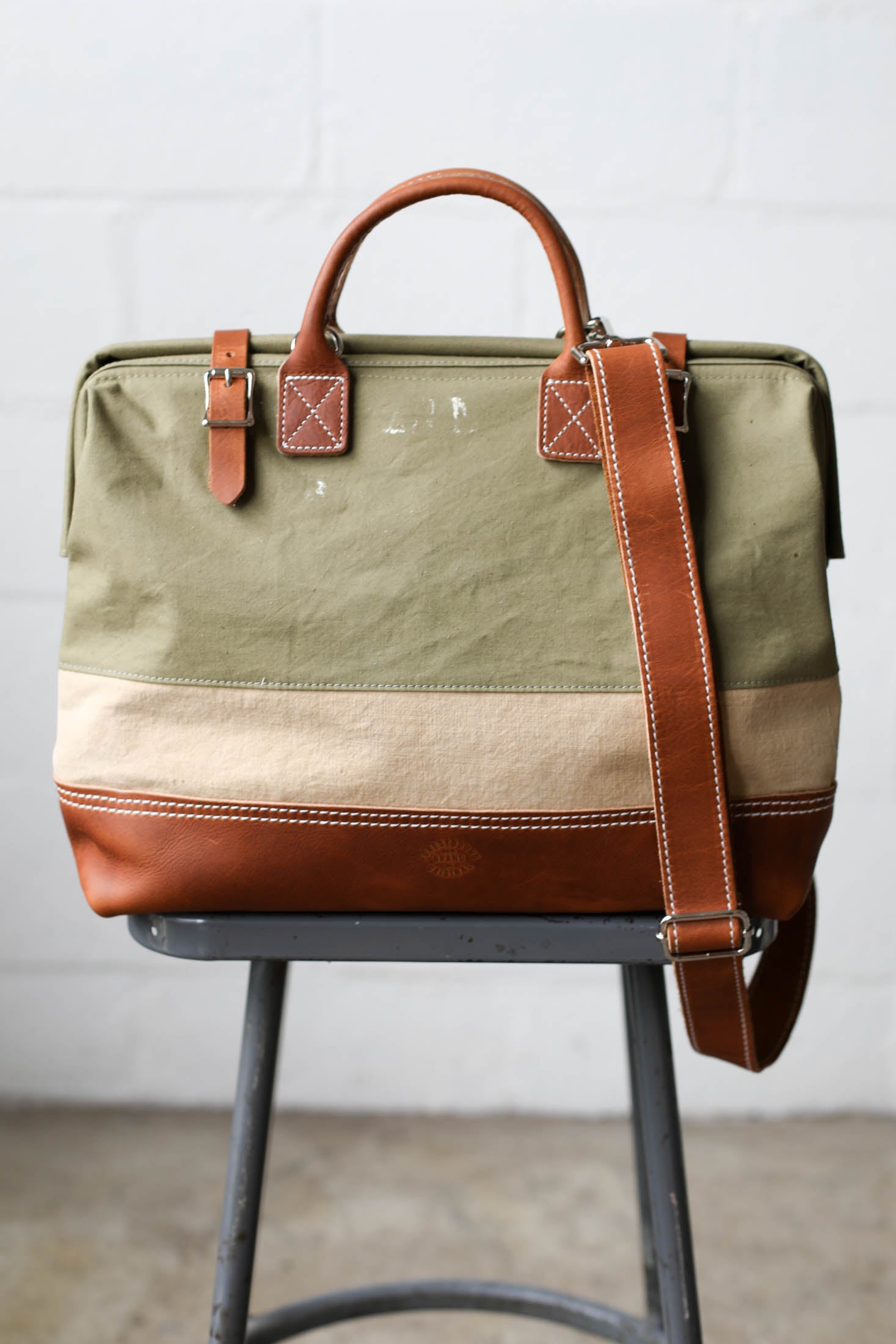 WWII era Salvaged Canvas Carryall - FORESTBOUND