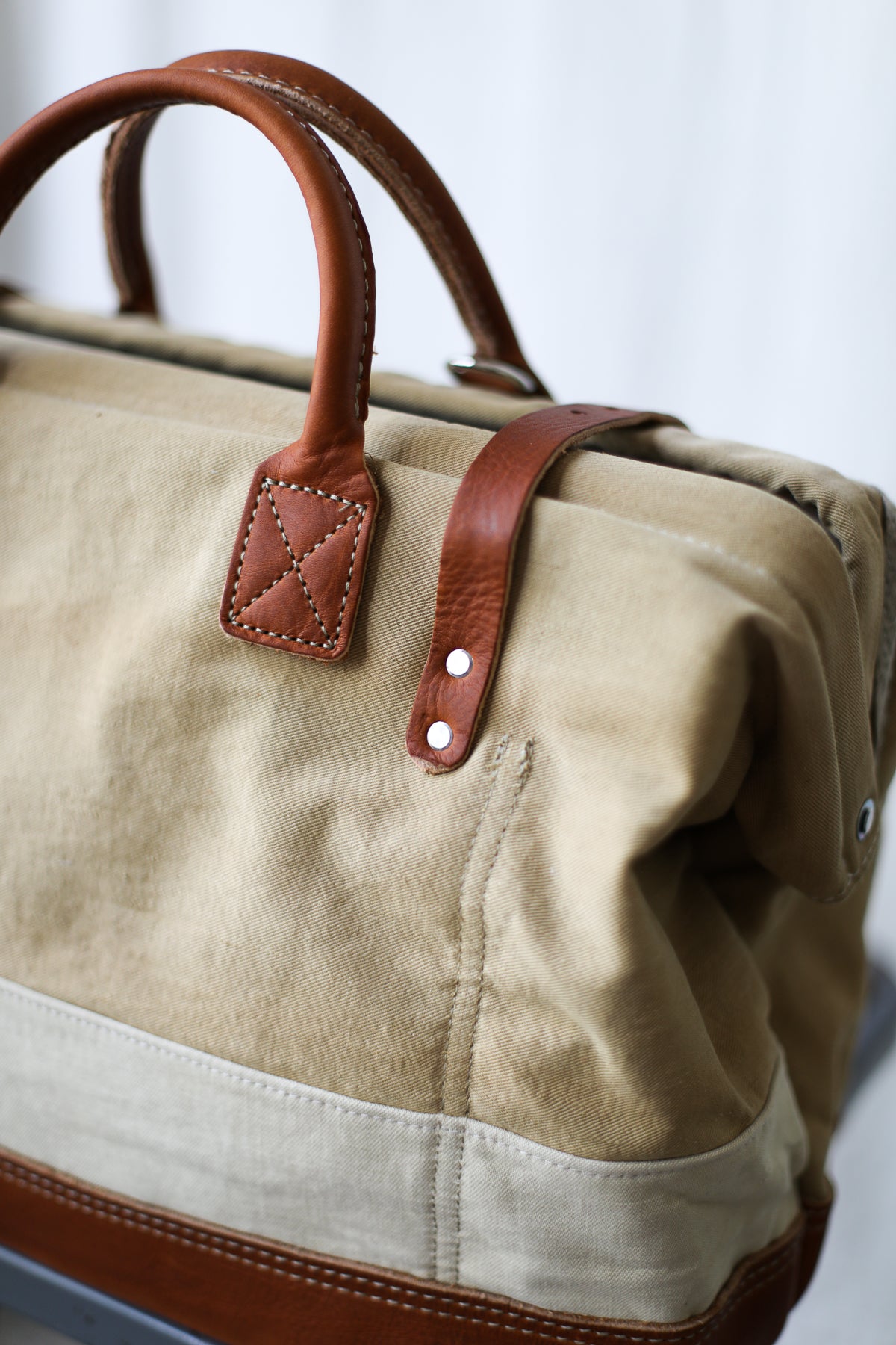 1940's era Salvaged Canvas & Work Apron Carryall