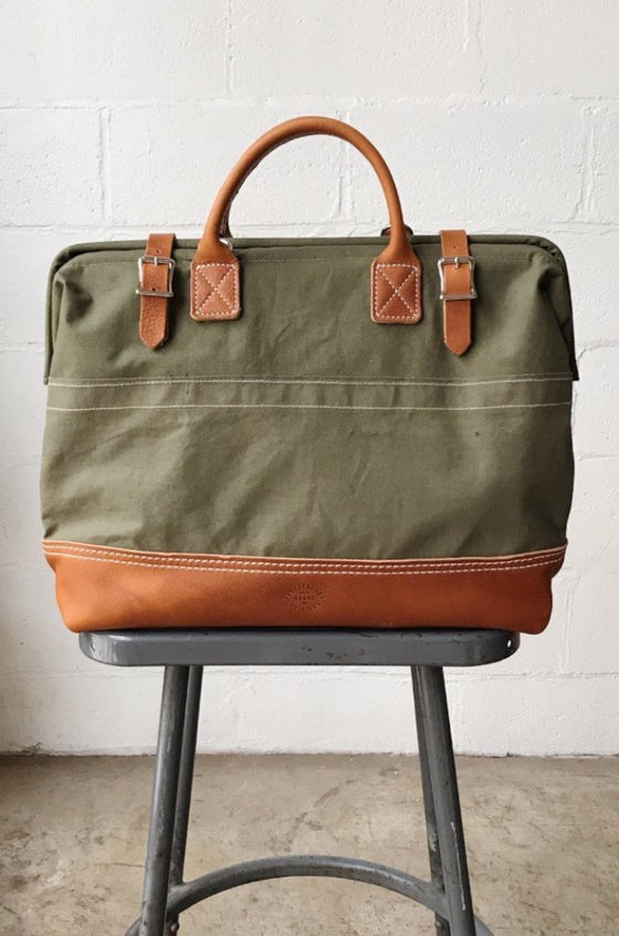 WWII era Salvaged Canvas Carryall