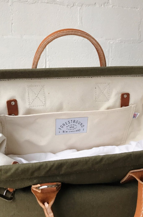 WWII era Salvaged Canvas Carryall