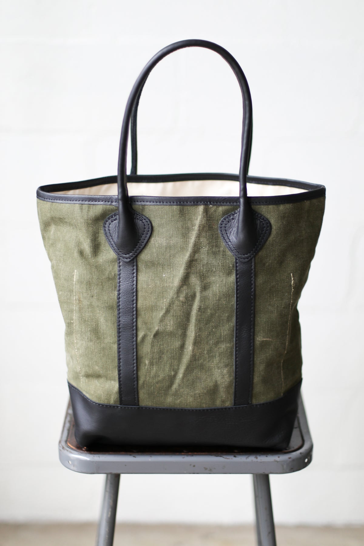 WWII era Salvaged Canvas Tote Bag