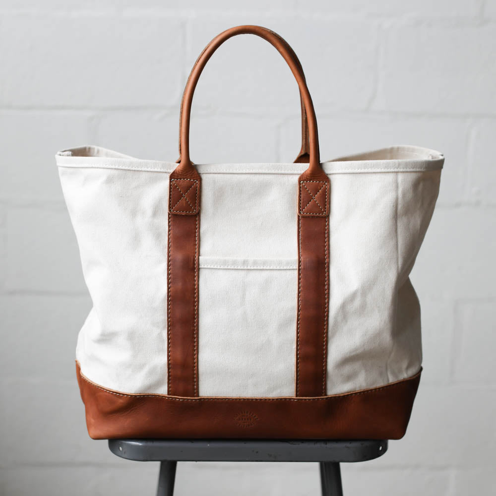 Canvas & Leather Tote Bag - Sample - FORESTBOUND