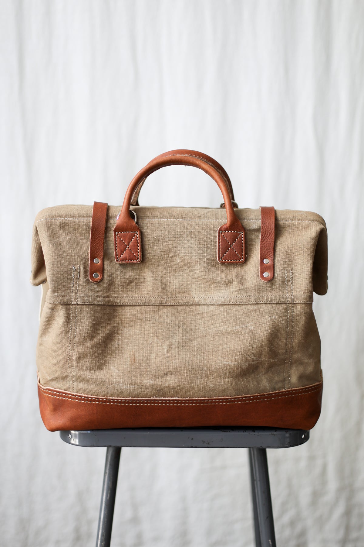 1940's era Salvaged Canvas & Work Apron Carryall