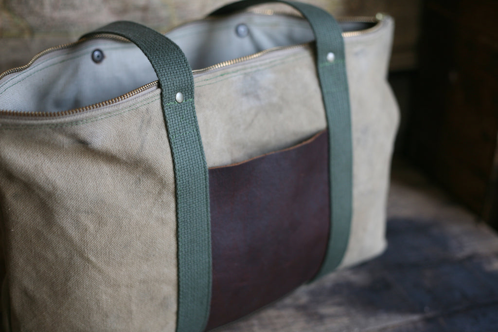 WWII era Canvas Zip-Top Carryall - SOLD – FORESTBOUND