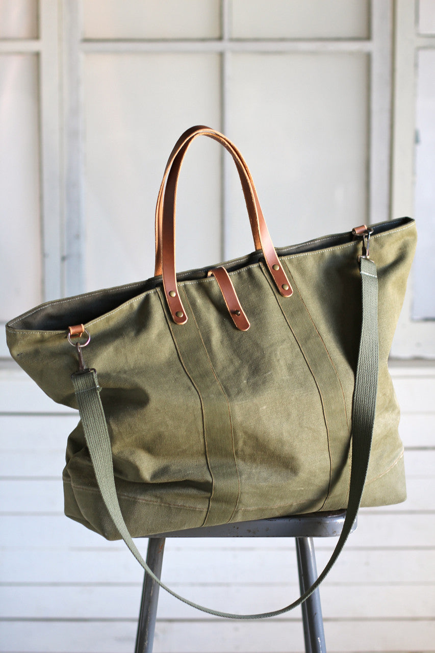 canvas large travel tote bag