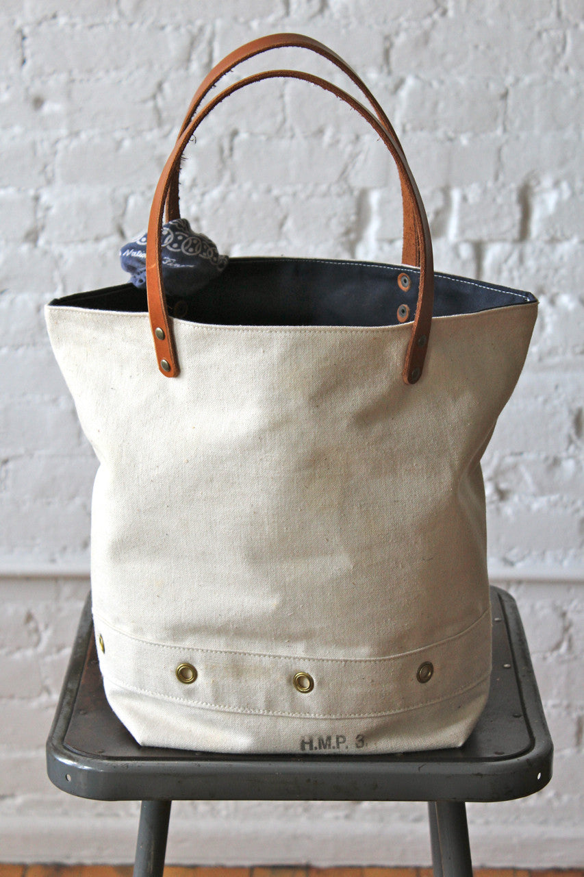 large denim tote bag