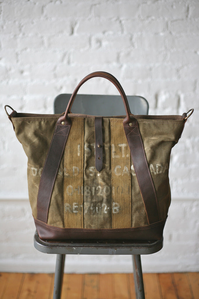 WWII era Military Canvas Weekend Bag - FORESTBOUND