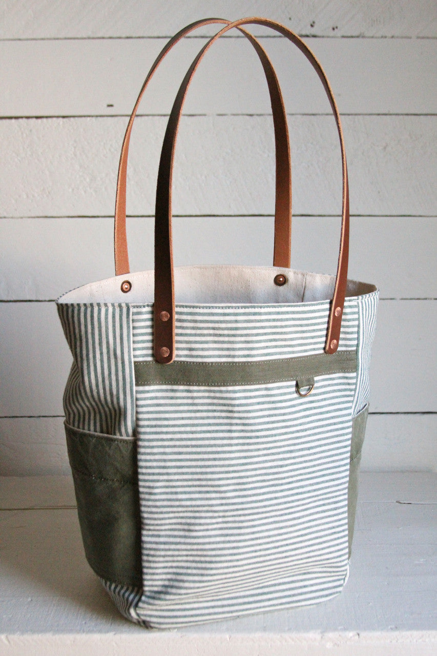 1950's era Ticking Fabric Pocket Tote – FORESTBOUND