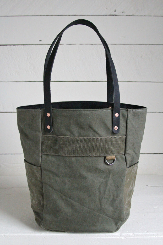 WWII era Canvas Pocket Tote Bag - FORESTBOUND