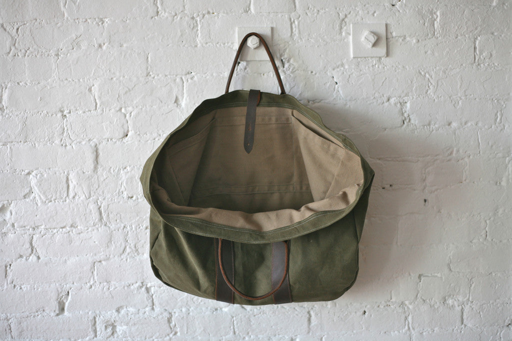 WWII era Canvas & Leather Carryall - SOLD – FORESTBOUND