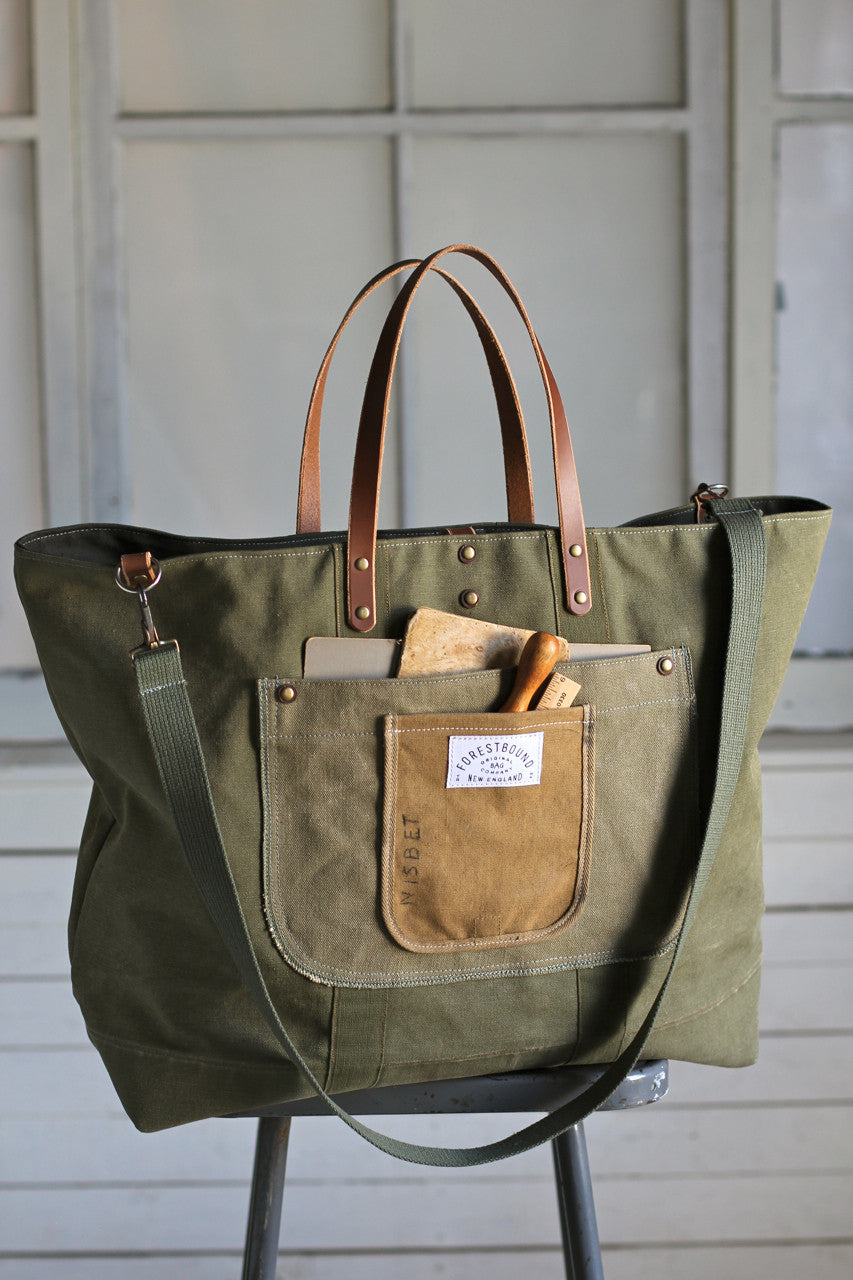 canvas large travel tote bag