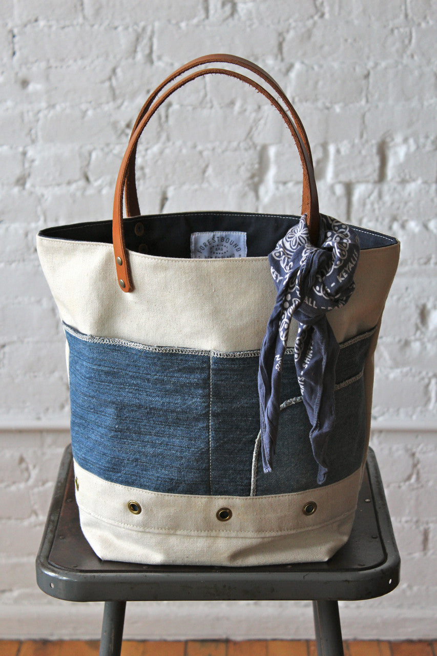 1950's era Canvas and Denim Tote Bag – FORESTBOUND