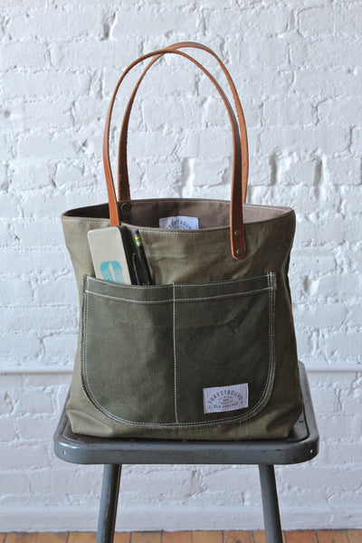 WWII era Military Canvas Pocket Tote Bag - FORESTBOUND