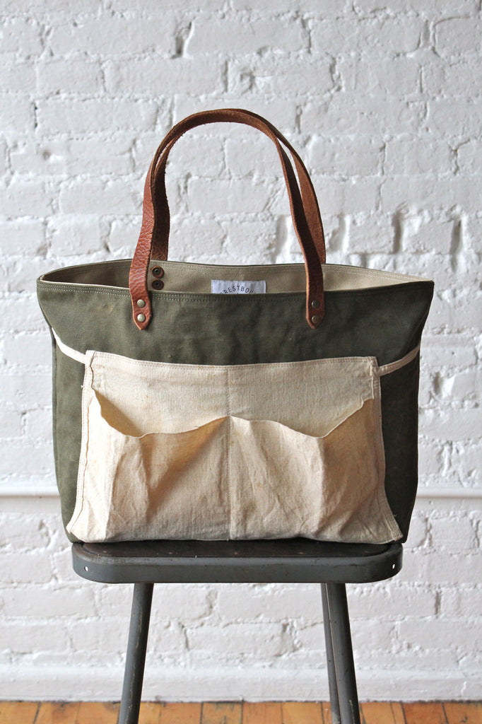 WWII era Canvas & Work Apron Tote Bag - FORESTBOUND