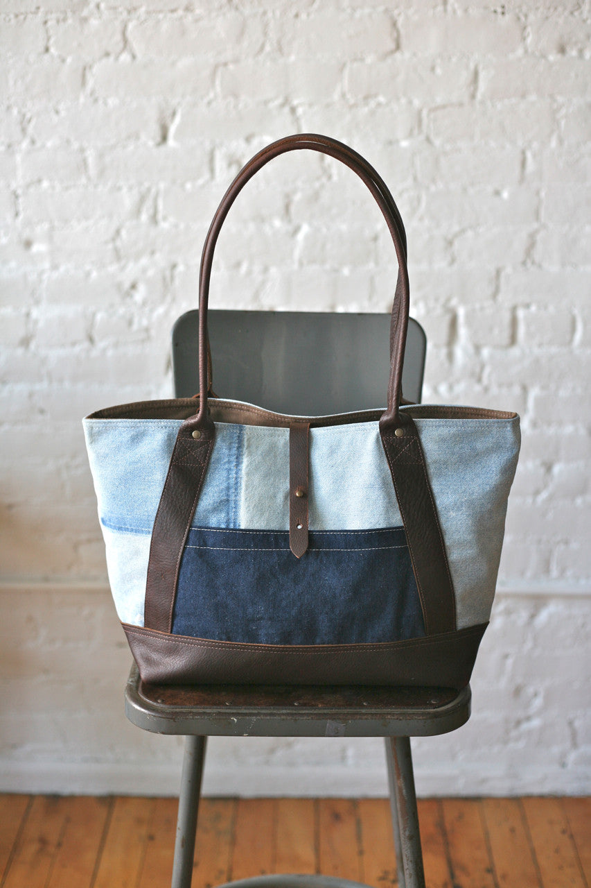 1950s era Double Denim Carryall - FORESTBOUND