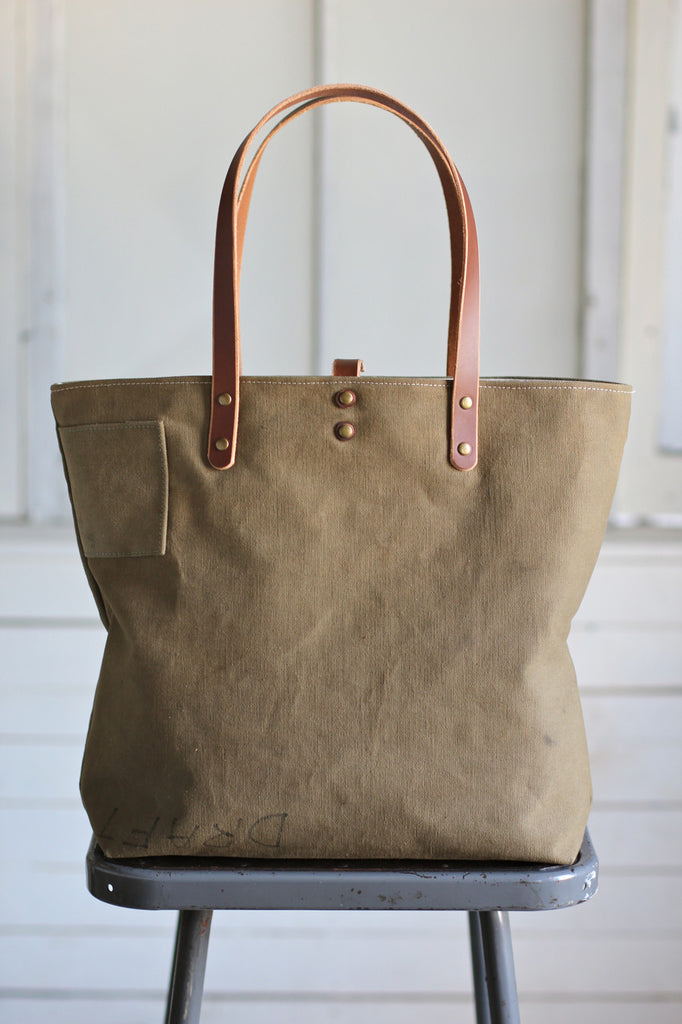 1950's era Military Canvas Tote Bag - FORESTBOUND